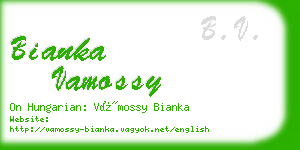 bianka vamossy business card